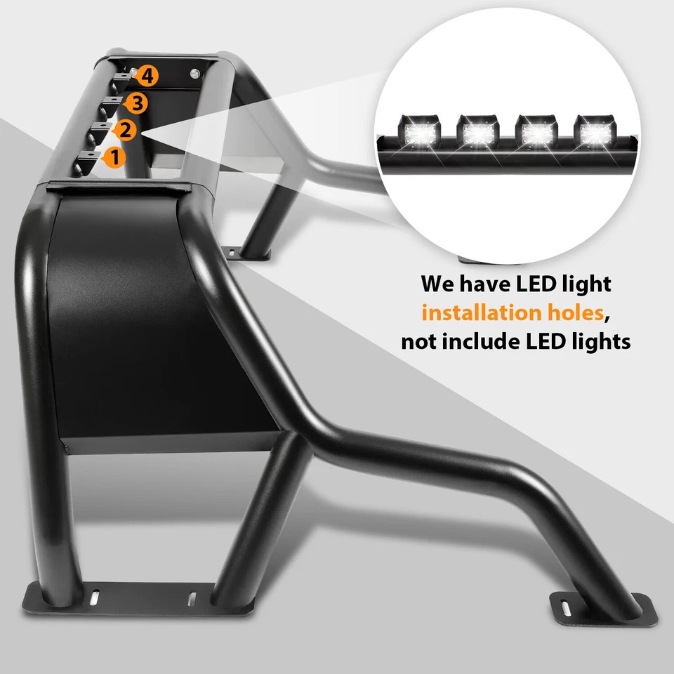 Barra antivuelco de techo con plataforma para camioneta Ford F150 Chevy Silverado Sierra Ram Tundra Foto 4 de 4