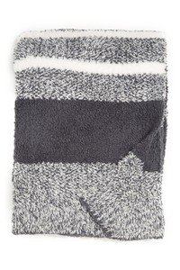 Slate Blue & Creme White Chevron Patterned Throw Blanket ...