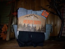 WEATHER WEAR MENS HEAVY DUTY THERMAL SOCKS 10 PAIRS SHOE SIZE 6-12 GRAY BLACK