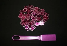 Magnetic Purple Bingo Wand and 100 Chips Markers – Use on paper, sheets, cards