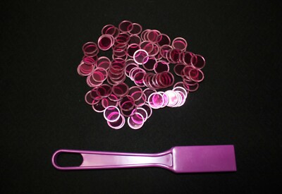 Magnetic Purple Bingo Wand and 100 Chips Markers   Use on paper, sheets, cards