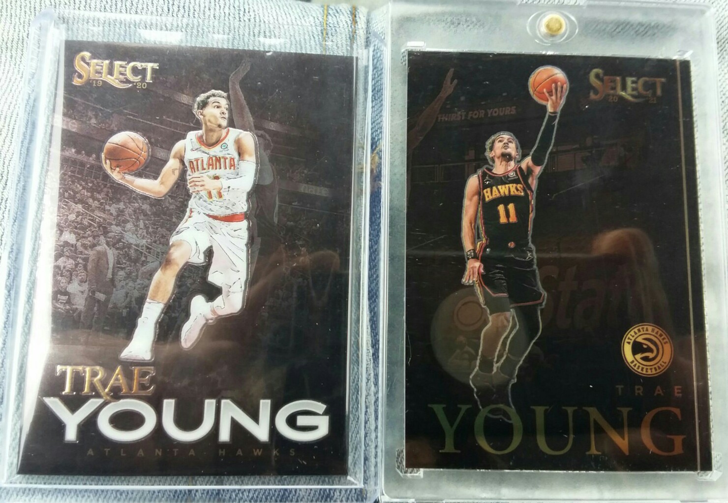 2019-20 & 20-21 Panini Select SSP Case Hit Artistic Selections Trae Young mint+!