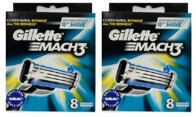 Gillette Mach3 Refill Cartridge Razor Blades for Mach 3, 16 Count