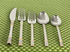 Wallace GOLDEN CORSICA Stainless 18/10 Gold Accent China Flatware CHOICE E21VG