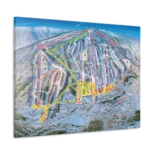 Mount Snow VT Vintage Style Trail Map Canvas Poster Vermont Ski Resort 40x30