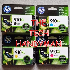 4-PACK HP GENUINE 910XL BLACK & COLOR INK (RETAIL BOX) OFFICEJET PRO 8035 8035e