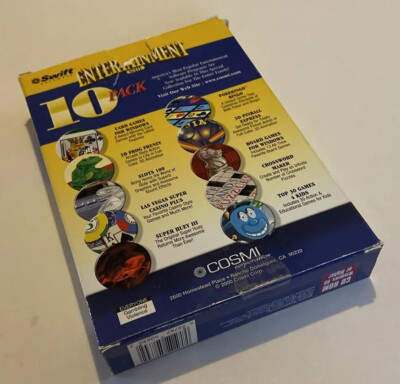 Cosmi Family Entertainment Suite 10 Pack Games CD Rom Windows 98
