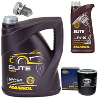 MotoröL Set 5W40 6 Liter + ÖLfilter SM 174 + Schraube FüR Audi Skoda VW Passat