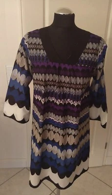 Soaked in luxury Gr. S 36/38 Kleid Hemdkleid Tunika Damen V Ausschnitt ÄRMEL - Bild 1 von 4