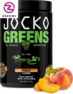Greens Powder (Peach Flavor) - Organic Greens & Superfood Powder for Healthy Gre