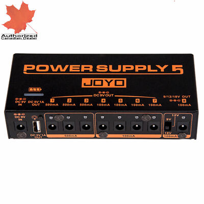 Joyo JP-05 Power Supply 5 Rechargeable 8 Outputs 9v 12v 18v + USB New