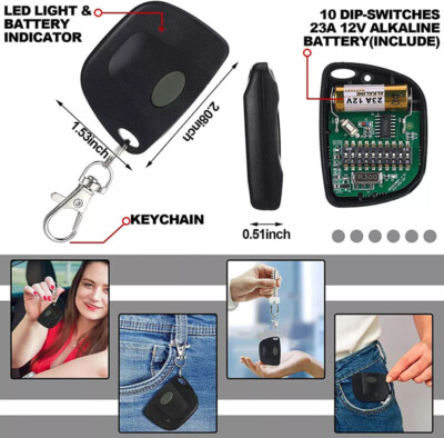 For Multi-Brand Garage Opener Remote -Works with 20+ Models Including Digi 5040