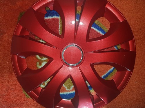 🛞⭐️4 x RED 18" HUBCAPS⭐️🛞