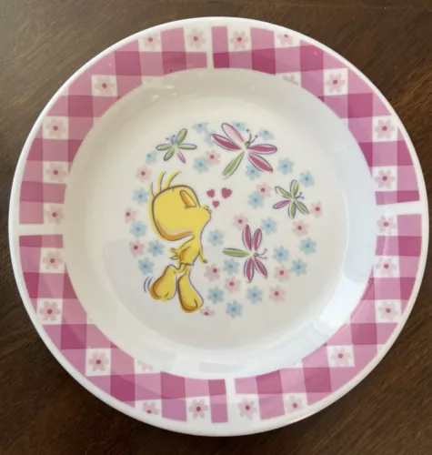 3 Vtg  Gibson Looney Tunes Tweety bird Plates Ceramic