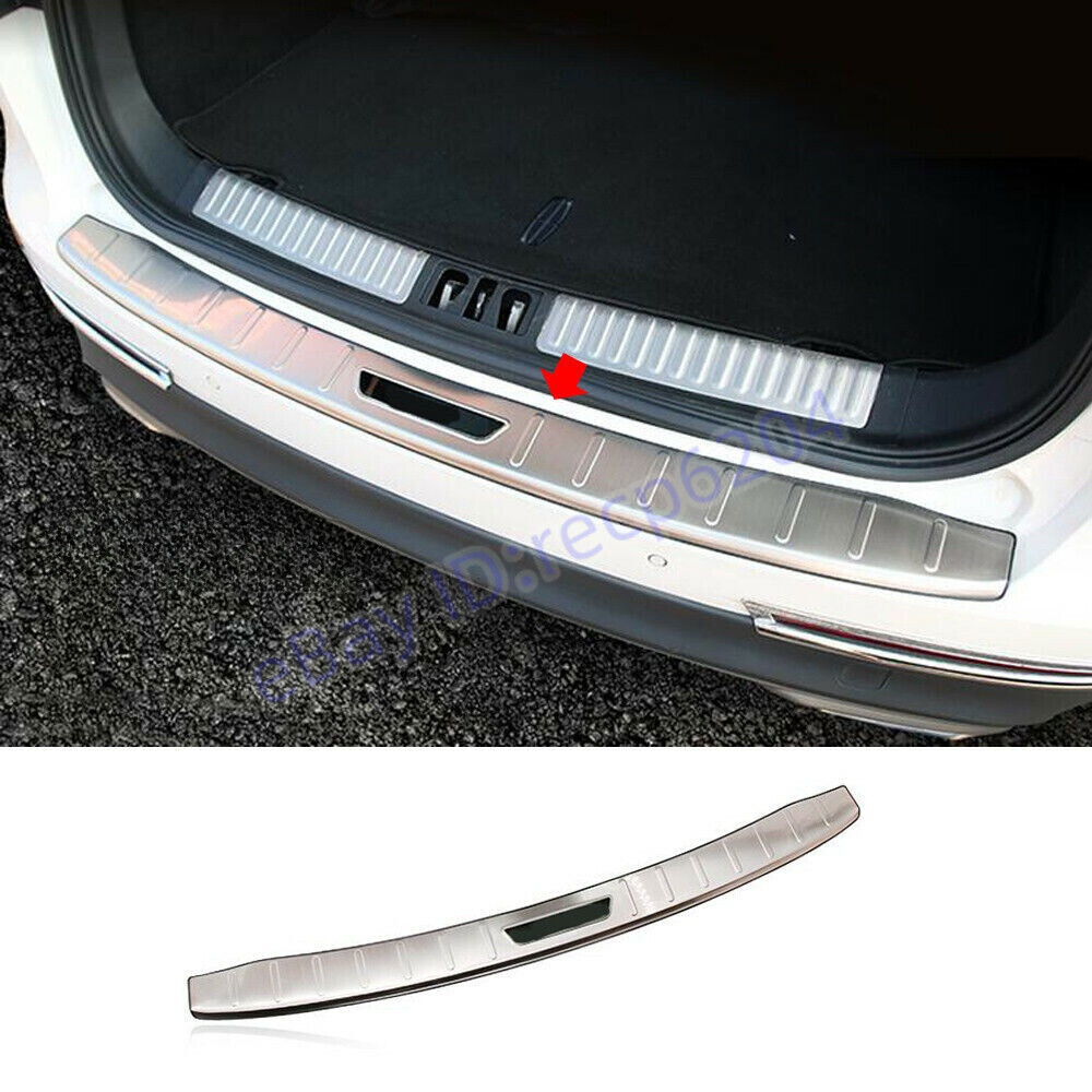 For Lincoln MKX 2016-2018 Silver Stainless Rear Bumper Protector Sill Plate Trim