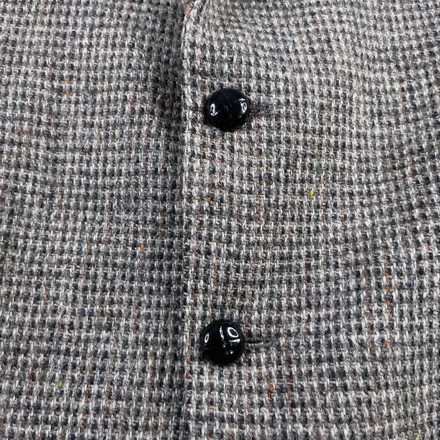 VINTAGE Harris Tweed Jacket Mens 44 Brown Wool Two Button Blazer Sport Coat - Image 3 of 4