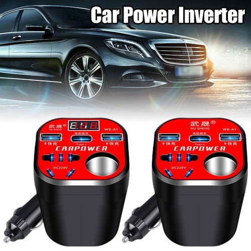 Car Mounted Cup Type Inverter Converter QC Charger, Power Lot Car Con D0P1