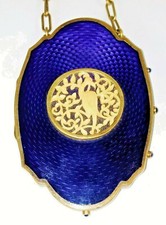 MINAUDIERE ART DECO. GILDED SILVER. GUILLOCHÉ ENAMEL. FRANCE (?). CIRCA 1920