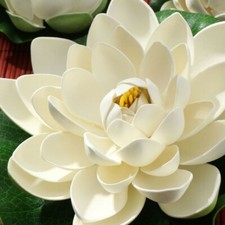 6 X Artificial Lotus Flower Lilly Pad Floral Pond Tank Lillies Wedding Decor