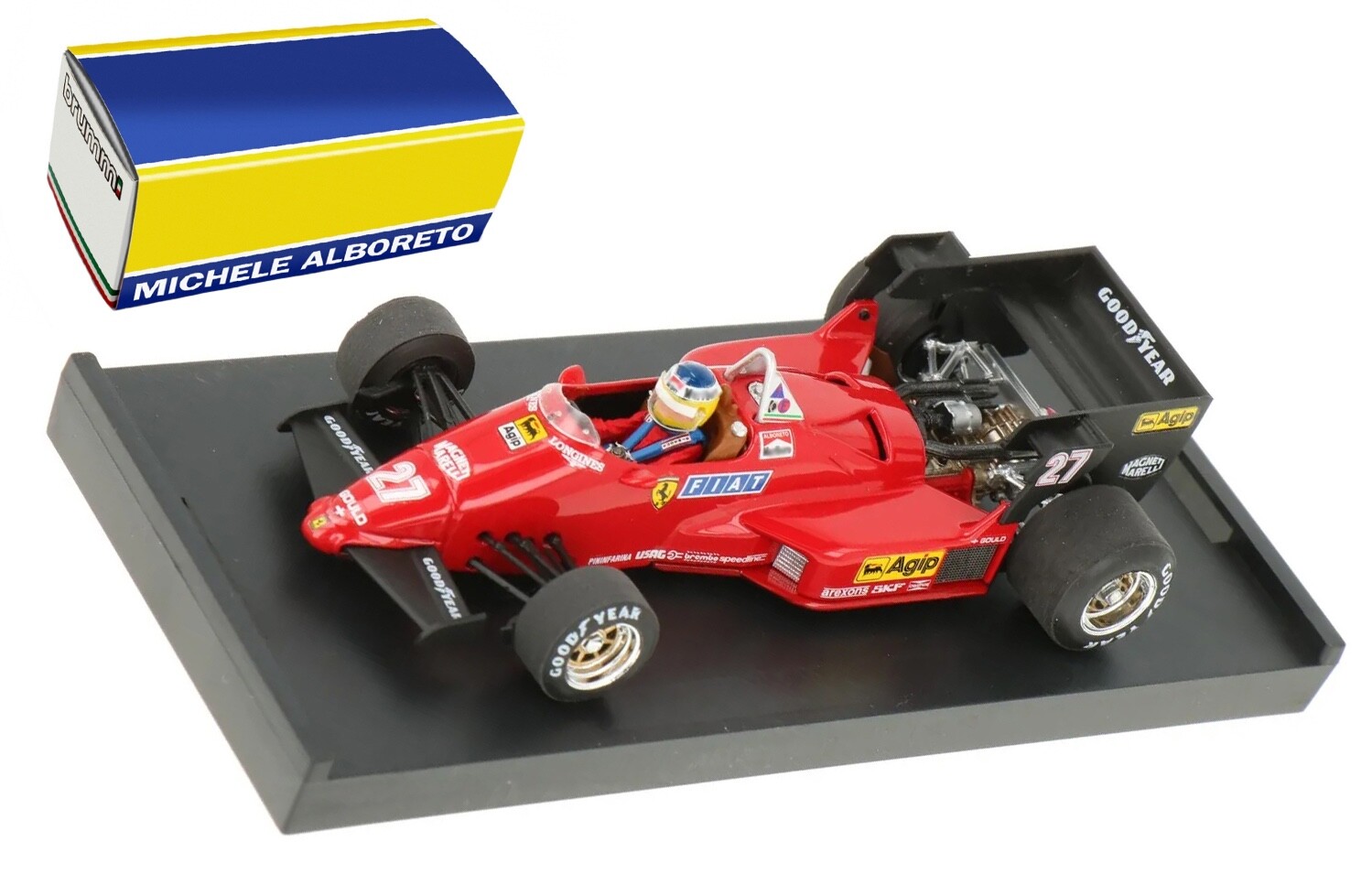 Brumm Ferrari 126 C4 1.5 #27 1st Belgium GP 1984 - Michele Alboreto 1/43 Scale