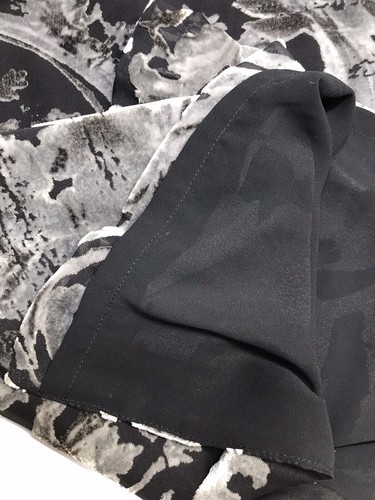 NWT Anne Klein Black Gray Floral Textured Skirt Rayon/Silk Blend 12P Orig $175 - Picture 7 of 11