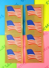 Vintage Mrs. Grossman's 9/11 Commemerative Linen Flags Sticker Sheets Set Of 2