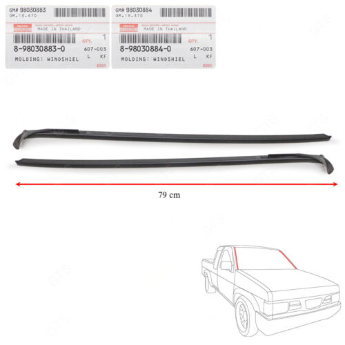 Fits Isuzu D-Max Hi-Lander 2003 08 10 L+R Front Windshield Reveal Molding Seal - Imagen 3 de 9