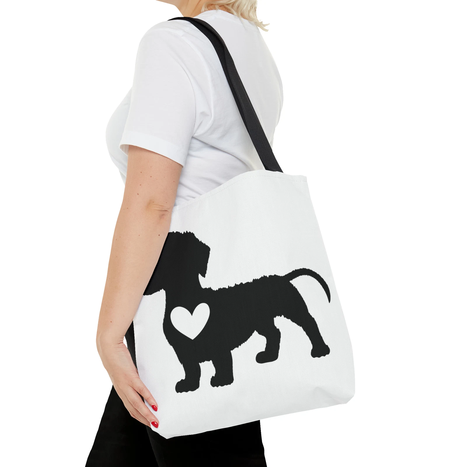 Dachshund Dog with a Heart Tote Bag (AOP)