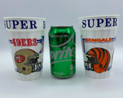 1989 Super Bowl XXIII Cincinnati Bengals vs SF 49ers Stadium Beverage Drink  Cups | eBay