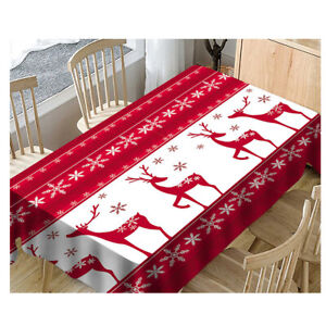 Unique ebay christmas tablecloths Christmas Tablecloth Rectangle Table Cloth Cover Xmas Dining Room Party Decor Ebay