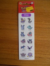 Planche 12 stickers / autocollants POKEMON originaux Sandylion 1999 - Poison