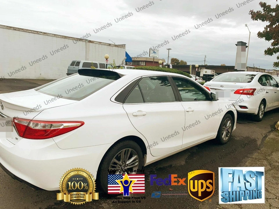 Alerón visera ventana techo trasero ABS negro 3D JDM apto para Toyota Camry 2012-2017 Foto 2 de 4