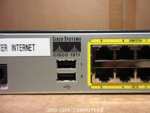 Routeur à services intégrés Cisco 1811/K9 8 ports - bloc d'alimentation exclu - Photo 2/4