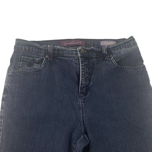 Gloria Vanderbilt Amanda Denim Jeans Womens Straight Leg Stretch Blue Size 8 - Picture 3 of 12