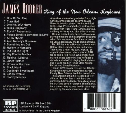 JAMES BOOKER - JAMES BOOKER-KING OF THE NEW ORLEANS KEYBOARD CD NEU - Bild 2 von 2