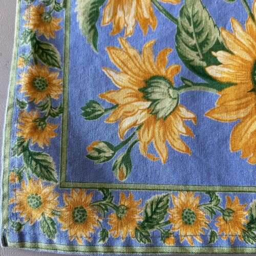 April Cornell Pair Placemats Sunflowers Blue Yellow Rectangular Dining Cottage - Picture 3 of 9