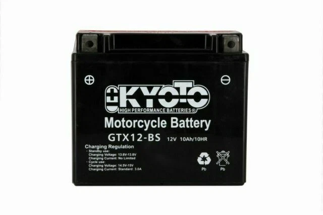 Kyoto YTX12-BS GTX12A-BS 12V Batterie Moto