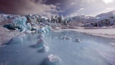 Landscape winter cold snow ice outdoors Custom Gaming Mat Desk