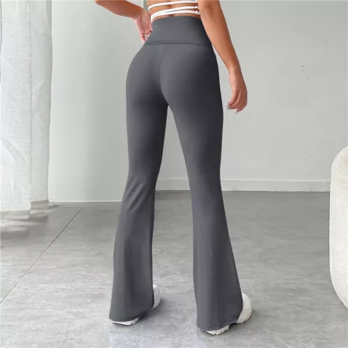 Damen Schlaghosen Loose Leggings Weites Bein Hose Yoga Sport Bootcut Gym Leggins - Bild 4 von 18