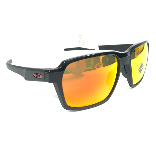 Oakley Sunglasses Parlay OO4143-0358 Black Square Frames with Prizm Ruby Lenses - Picture 4 of 14