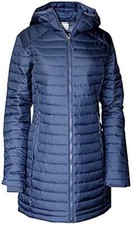 Columbia Women's White Out ll Omni Heat Mid Hooded Jacket Navy Blue Size XSmall
