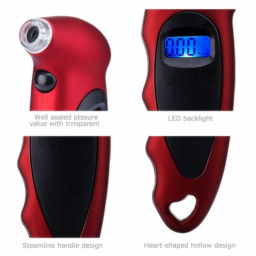 Digital Tire Pressure Guage Car Bike Truck Auto LCD Meter Tester Gauge - Picture 4 of 9