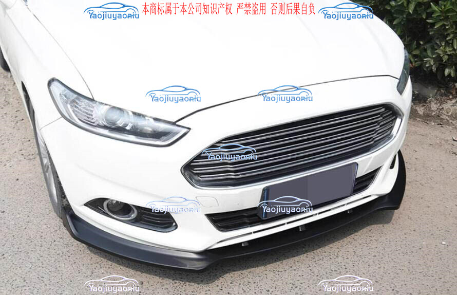 For Ford Fusion 20132016 Matte Black ABS Front Bumper Spoiler Lip