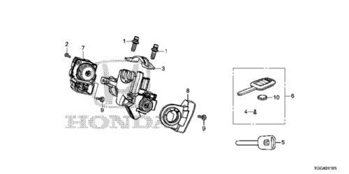Llave inmovilizador para Honda (P/N 35118-T2A-A10)