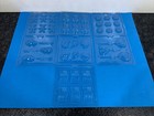 Lot Of 7 Miscellaneous Plastic Candy Molds Snowman Flag Flower Heart Shell NEW