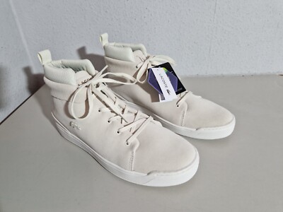 LACOSTE Damen Boots Sneaker OrthoLite beige Wildleder weiße