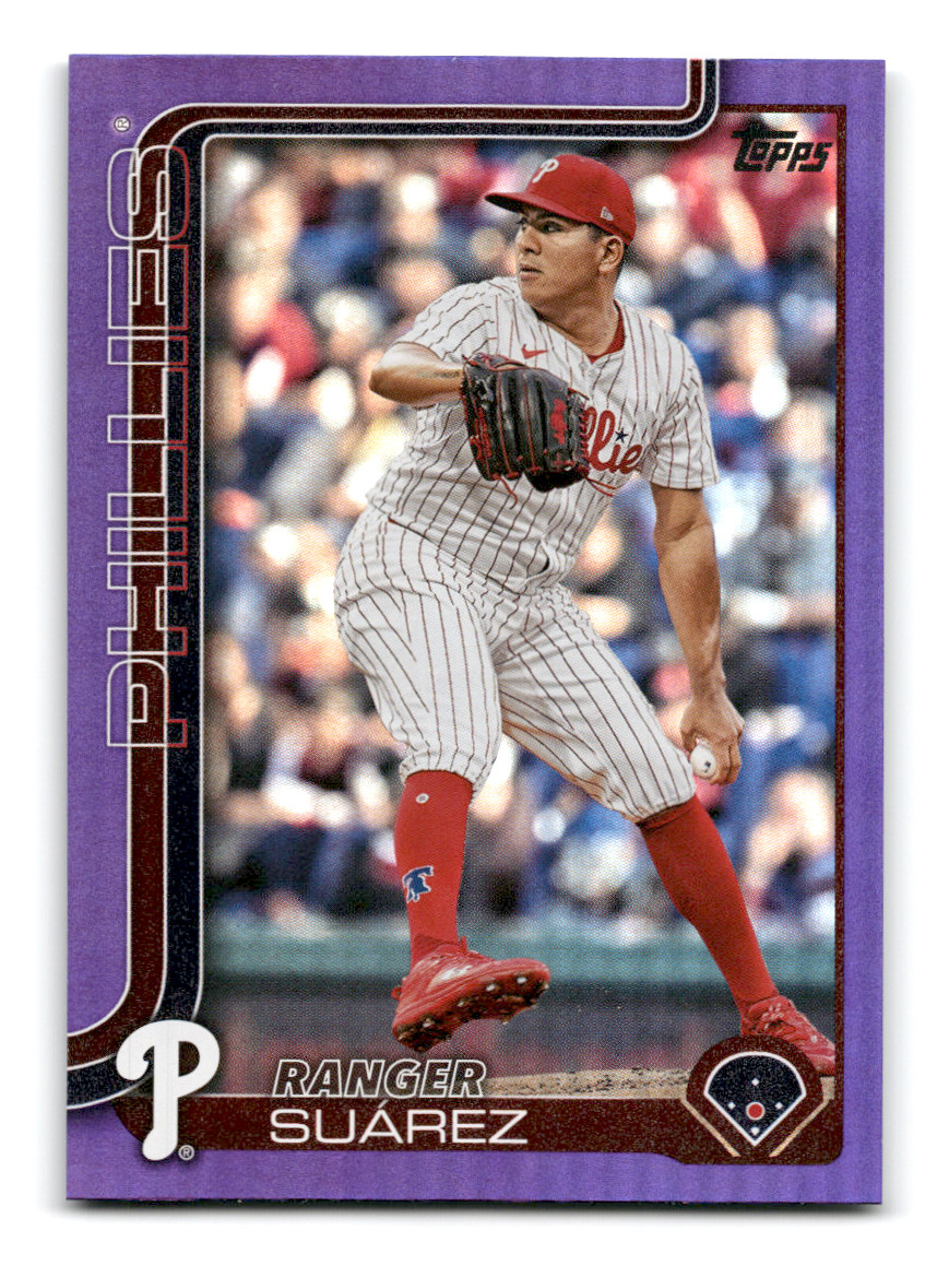 2025 Topps Baseball Series 1 - Ranger Suarez #56 (Purple Foil /250)