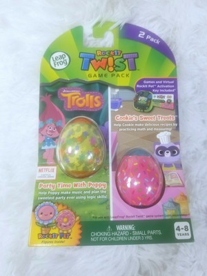 Leap Frog RockIt Twist Trolls & Cookie Sweet Treats Party Poppy 2 Game Packs