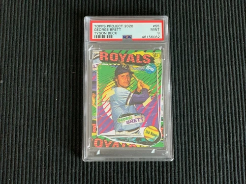 2020 TOPPS PROJECT #55 GEORGE BRETT / TYSON BECK *PSA 9 MINT*  ROYALS
