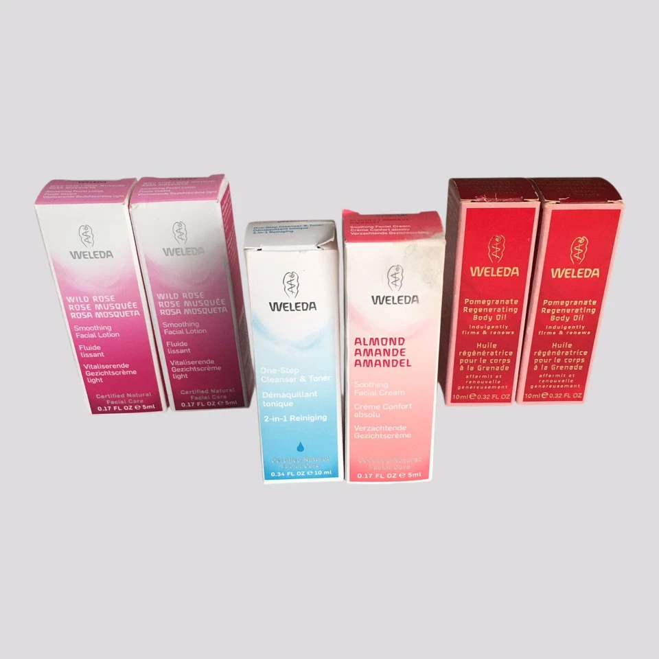 Weleda Rose Facial Lotion, Almond Facial Cream, Pomegranate Body Oil -Travel Set - Image 4 of 4